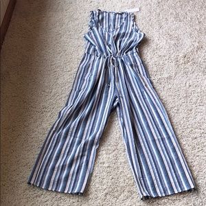 Anthropologie Drew striped jumpsuit